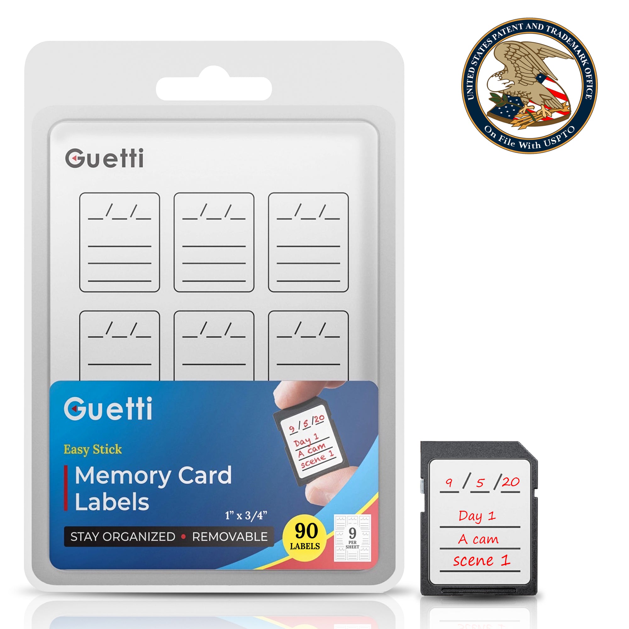Memory Card Label Stickers - 90 Count – Guetti Labels